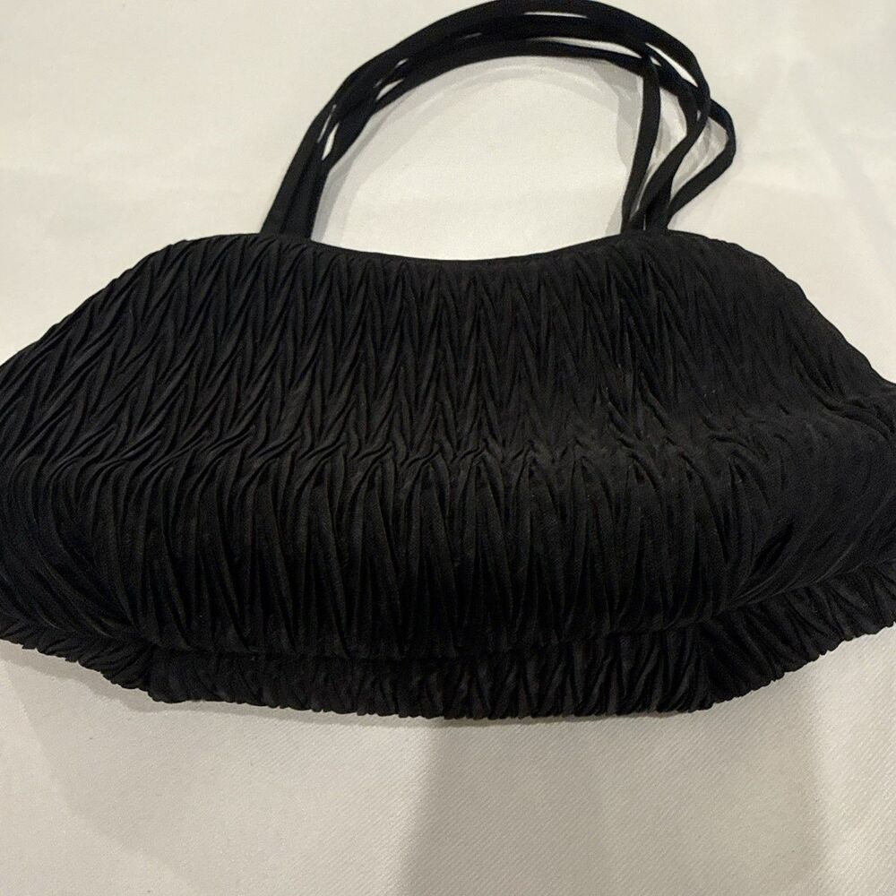 Whiting & Davis Womens Purse Black Small Handbag Bag Vintage VTG - Picture 4 of 5